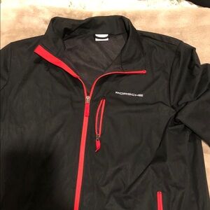 Authentic Porsche 24 Hr Lemans 2016 edition Men's Black Jacket with Red Accents